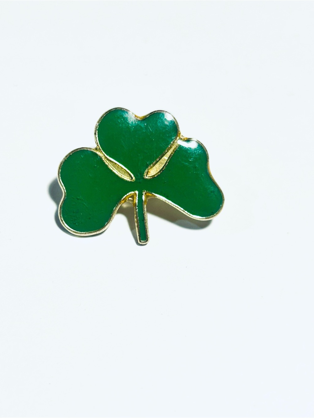 Green Clover Shamrock Enamel Pin - Women Jewelry